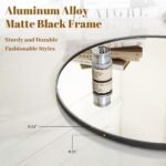 VooBang Large Black Round Bathroom Mirror, 48 inch Circle Wall Mounted Hanging Mirror with Simple Modern Circular Metal Frame for Hallway, Entryway, Living Room, Black Frame - Image 4