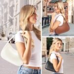 Women's Shoulder Bags, Small Hobo Tote Elegant Clutch Purse with Zipper Closure - Image 3