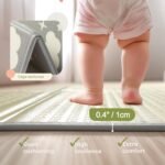 Mallify Foldable Play Mat, Reversible Baby Play Mat with Edge Reinforcement, Non-Toxic & Waterproof Baby Mat for Floor, Foam Playmat for Infants Toddlers, Rainbow, Cloud & Moon, 50''x50'' - Image 3