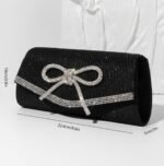 Bow Evening Bag Sparkly Clutch Purses for Women Wedding Glitter Rhinestone Party Prom Purse Dressy Clutch Bags - Image 6