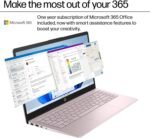 HP Ultrabook, Intel CPU, 16GB RAM, 1.6TB Storage (128GB OnBoard w/ 512GB Portable Drive + 1TB OneDrive), Up to 12 Hours Battery, Windows 11 Home, Tranquil Pink, w/WOWPC 3-in-1 Bundle - Image 5