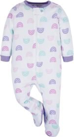 Onesies Brand baby-girls 4-pack Sleep 'N Play Footies Multi Pack - Image 4