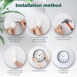 Wall Clock 12 Inch Wall Clocks Non-Ticking Battery Operated with Stereoscopic Dial Ultra-Quiet Movement Quartz for Office Classroom School Home Living Room Bedroom Kitchen - Image 6