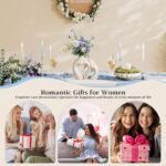 White Vases for Decor, Heart Shaped Ceramic Vase Set of 2, Nordic Heart Shaped Vases, Minimalist Decorative Vase for Table Centerpiece Wedding Dining Living Room Office House Decoration - Image 10