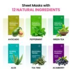 GLAM UP Premium Facial Sheet Mask 12 Combo (Pack of 12) | Clean Face Masks Skincare, Hydrating Face Masks, Moisturizing, Soothing, Beauty Mask For All Skin Type Variety Beauty Mask Set - Image 5