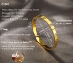 A D. ALLEN & DANMI. 18 K Gold Plated Love Bangle Bracelet Set Flexible Wide Wristband Bangle Bangle Set for Love - Image 3