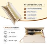 U+U Crossbody Bags for Women, Small Bag with Removable Chain, Card Slots & Phone Pocket - Lightweight Purse Wallet (8 Colors) - Image 4