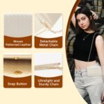 U+U Crossbody Bags for Women, Small Bag with Removable Chain, Card Slots & Phone Pocket - Lightweight Purse Wallet (8 Colors) - Image 5