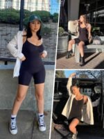 SHAPERX Women's Seamless Shapewear Bodysuit Tummy Control Body Shaper Waist Snatching Body Suit - Image 4