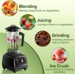 Blender, Blenders for Kitchen with 68Oz. Pitcher and 20Oz. To-go Cup, 26000 RPM Countertop Blender for Smoothies, Ice Crushing, Frozen Fruits - Image 4