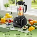 Blender, Blenders for Kitchen with 68Oz. Pitcher and 20Oz. To-go Cup, 26000 RPM Countertop Blender for Smoothies, Ice Crushing, Frozen Fruits - Image 5