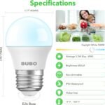 BUBO LED Refrigerator Light Bulb 40 Watt Equivalent, Fridge Light Bulb 120V, Appliance Bulb Daylight 5000K, A15 E26 Medium Base Bulb, 5.5W, Non-Dimmable, 4 Pack - Image 4