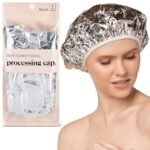Kitsch Aluminum Foil Heat Cap for Deep Conditioning - Reusable Hair Streamer For Coloring, Perm & Treatment, Heat Cap with Elastic Band, Processing Caps for Hair, Shower Caps for Sauna, Shower & Spa - Image 7