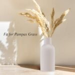 White Ceramic Flower Vase, Minimalist Modern Home Decor, Matte Finish Pampas Grass Vase for Table, Fireplace, Shelf, Mantel, Entryway and Centerpieces - Image 6