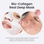 Elvira Bio-Collagen Real Deep Mask, Overnight Hydrating Face Mask with Hyaluronic Acid, Korean Skincare Face Mask for Moisturizing and Firming, Face Masks Sheet for All Skin Types, 4 Pack - Image 4