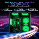 PC Gaming Desktop AMD Ryzen 7 5700G RAM 16G 3200MHz DDR4 1TB M.2 Prebuilt Computer Tower 550W Bronze Power Supply ARGB Air Colling Computer for Office Game - Image 5