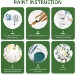 Ginkko Paint by Numbers Kit for Adults Beginner & Kids Ages 8-12 with Wooden Frame Easy Acrylic on Canvas 9x12 inch with Paints and Brushes, Bottle Flower(Include Framed) - Image 5