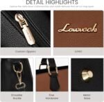 LOVEVOOK Purses and Handbags for Women, Tote Shoulder Bag Satchel Black Purse and PU Leather Top Handle for ladies - Image 6