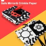 URMYWO Black and White Baby Toys, Tummy Time High Contrast Newborn Toys 0-3 Months, Soft Baby Book, Visual Stimulation Montessori Sensory Infant Toys 0-6-12 Months, Shower Gift for Boys Girls - Image 4