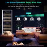 200 Bottle Dual Zone Wine Fridge - 24 Inch Large Wine Cooler Refrigerator, Freestanding and Built-in Design, Upgraded Compressor Cooling, Intelligent Temperature Memory - Image 4