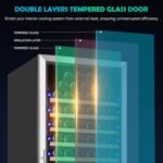 200 Bottle Dual Zone Wine Fridge - 24 Inch Large Wine Cooler Refrigerator, Freestanding and Built-in Design, Upgraded Compressor Cooling, Intelligent Temperature Memory - Image 6