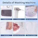 Giantex Portable Washing Machine, 20lbs Washer and Spinner Combo, Twin Tub 12lbs Wash & 8lbs Spin, Mini Compact Laundry Clothes Lavadora Portatil for Apartment Dorm RVs (White & Grey) - Image 7