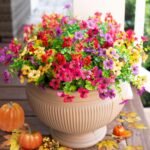 HyeFlora Artificial Flowers for Outdoor Indoor Garden Home Decoration, Faux Flower Daisy with Eucalyptus Leaves Fake Plants Greenery Boxwood Porch Patio, 12 Bundles (Mix Pink Red Purple Yellow) - Image 7