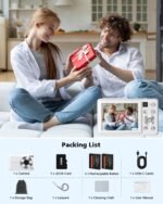 4K Digital Camera, 64MP Autofocus Vlogging Camera with Front Rear Lens, Flash, 16X Zoom, Anti-Shake, 32GB Card, Compact Point Shoot Camera for Teens Adult Beginner Travel Photography(White) - Image 6