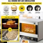 VEVOR Commercial Convection Oven, 66L/60Qt, Half-Size Conventional Oven Countertop, 1800W 4-Tier Toaster w/Front Glass Door, w/Trays Wire Racks Clip Gloves, 120V - Image 5