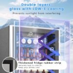 95 Cans Beverage Refrigerator, 26 Bottle Mini Fridge, 2.7 cu.ft Drink Fridge Digital Temperature Control for Bottled Beer, Soda,Water - Image 6
