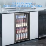 95 Cans Beverage Refrigerator, 26 Bottle Mini Fridge, 2.7 cu.ft Drink Fridge Digital Temperature Control for Bottled Beer, Soda,Water - Image 7