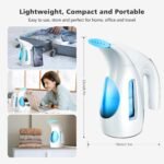 HiLIFE Steamer for Clothes, Portable Handheld Design, 240ml Big Capacity, 700W, Strong Penetrating Steam, Removes Wrinkle, for Home, Office(ONLY FOR 120V) (Blue) - Image 3