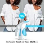 HiLIFE Steamer for Clothes, Portable Handheld Design, 240ml Big Capacity, 700W, Strong Penetrating Steam, Removes Wrinkle, for Home, Office(ONLY FOR 120V) (Blue) - Image 6