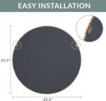 Barnyard Designs Rattan Bathroom Mirror – Rustic Farmhouse Style Handmade Wicker Rattan Frame - Boho Mirror for Nursery Wall Décor (25.5", Round) - Image 7