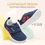 Toddler Wide Toe Box Barefoot Shoes Boys Girls Sneakers Kids Tennis Shoes Preschool Non Slip Lightweight Comfortable First Walking Shoes Running Outdoor Activities - Image 9