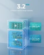 EUHOMY Mini Fridge with Freezer, 3.2 Cu.Ft Mini Refrigerator, Dorm Fridge with 2 Door For Bedroom/Apartment/Office-Food Storage Cooling Drink, Black - Image 3