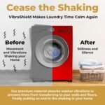 Anti Vibration Pads for Washing Machine with HexaGrip - Stops Washer Dryer Moving, Walking - Prevents Noise, Vibration Transfer - Rubber Antivibration Stabilizer Support Feet Mat - VIBRASHIELD 4 Pack - Image 5