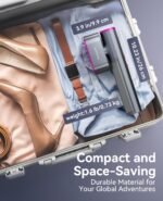 Jack ＆ Rose Travel Steamer for Clothes,100-220V Portable Iron,15s Heat Up,Steamer ＆ Iron 2 In 1, Travel Size,Large Ceramic Heat Panel,for Global and Europe - Image 4