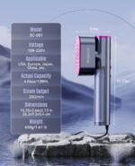 Jack ＆ Rose Travel Steamer for Clothes,100-220V Portable Iron,15s Heat Up,Steamer ＆ Iron 2 In 1, Travel Size,Large Ceramic Heat Panel,for Global and Europe - Image 7