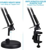 TORCHSTAR Metal Desk Lamp with Clamp, Swing Arm, Architect Adjustable Gooseneck Table Lamp, Clip Desk Lights for Home Office, Work, Study, Reading, E26 Base, Multi-Joint, Black - Image 3