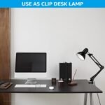 TORCHSTAR Metal Desk Lamp with Clamp, Swing Arm, Architect Adjustable Gooseneck Table Lamp, Clip Desk Lights for Home Office, Work, Study, Reading, E26 Base, Multi-Joint, Black - Image 5