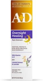 A+D Overnight Healing Diaper Rash Ointment - Soothes, Protects & Relieves Diaper Rash Overnight with Lavender & Colloidal Oatmeal - Healing Ointment for Red, Itchy, Irritated Skin - 3.6oz - Image 2