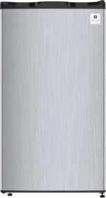 ARCTIC CHEF Mini Refrigerator, Compact Freezer Compartment, Adjustable Thermostat Control, Reversible Door, Ideal Fridge for Dorm, Office, Apartment, Platinum Stainless, 3.2 Cubic Feet - Image 2