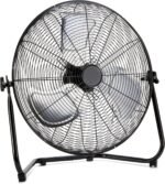 Amazon Basics 20" High Velocity Industrial Fan, Floor Fan, with 3 Speeds, Tilt Head, ETL-Listed Safety Compliance, Metal Housing/Blades, Ideal for Industrial/Commercial Space/Garage/Gym, 125W, Black - Image 2