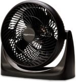 Amazon Basics Air Circulator Fan, Desk Fan for Bedroom, Home and Office, With 90-Degree Tilt Head, 3 Speed Settings, Lightweight (4.2 LBS), 70 Watts, Black, 14.8"Wx7.6"Dx14.1"H - Image 2