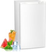 Antarctic Star 3.2 Cu.Ft. Mini Fridge with Freezer, Small Refrigerators with Adjustable Thermostat, Low Noise, Energy Saving, Compact Refrigerators for College Dorm, Office, Bedroom, Apartment, White - Image 2