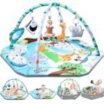 Baby Gym Play Mat, 8-in-1 Tummy Time Mat & Ball Pit with 6 Toys, Washable Baby Activity Play Mat for Visual, Hearing, Sensory, Motor Development, Baby Toys Gift for Toddler Infant 0-3-6-9-12 Months - Image 2