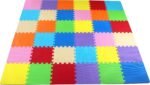 BalanceFrom 36-Pack 12x12 Inches EVA Interlocking Foam Play Tile Mat, Multicolored – 0.4-Inch Thick Non-Slip Puzzle Flooring for 36 Square Feet in Playroom, Nursery, or Playpen at Home - Image 2
