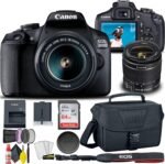 Canon EOS 2000D / Rebel T7 DSLR Camera with 18-55mm Lens + Creative Filter Set, EOS Camera Bag + Sandisk Ultra 64GB Card + Electronics Cleaning Set, and More (International Model) (Renewed) - Image 2