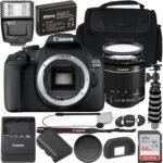 Canon EOS 2000D (Rebel T7) DSLR Camera with EF-S 18-55mm f/3.5-5.6 is II Lens + 64GB SDXC, Digital Flash, Extended Life Replacement Battery, Water Resistant Gadget Bag & More (19pc Bundle) (Renewed) - Image 2